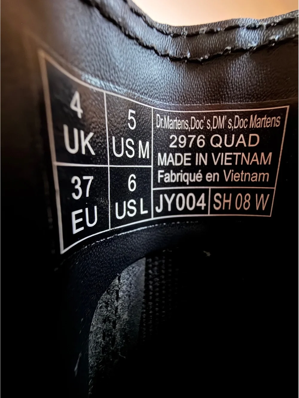 Dr. Martens Black Leather Chelsea Polished Platform Boots Chunky Size 6
